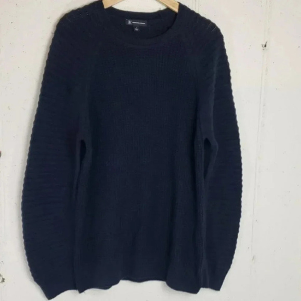 INC L men‎ Black/blue crew sweater